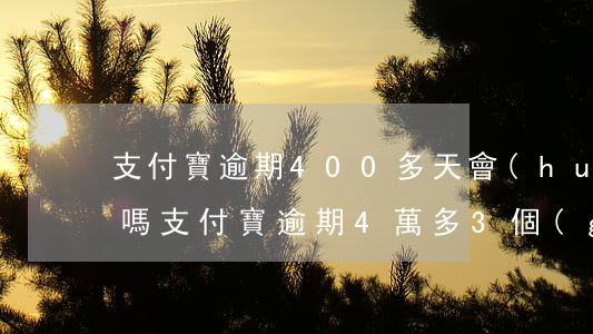 支付寶逾期400多天會(huì)被起訴嗎(支付寶逾期4萬多3個(gè)月會(huì)被起訴嗎?)