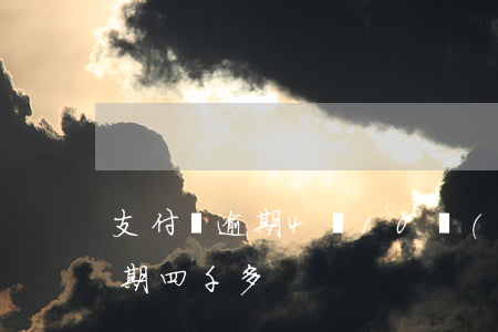 支付寶逾期4萬10個(gè)月(支付寶逾期四千多)