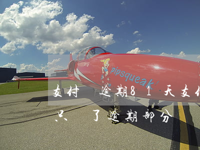 支付寶逾期81天(支付寶逾期90天,但是我只還了逾期部分)