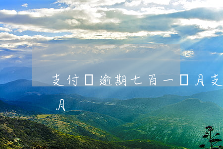 支付寶逾期七百一個月(支付寶逾期七百一個月)
