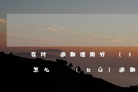 支付寶逾期信用分領(lǐng)取(支付寶怎么彌補(bǔ)逾期信用)