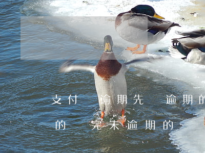 支付寶逾期先還逾期的行不行(支付寶把逾期的還完未逾期的)