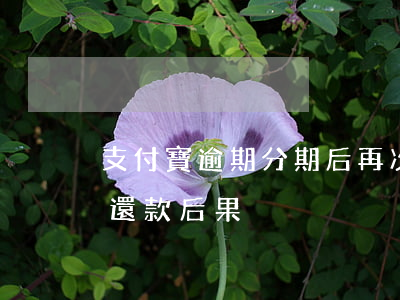 支付寶逾期分期后再次逾期 支付寶逾期分期還款后果