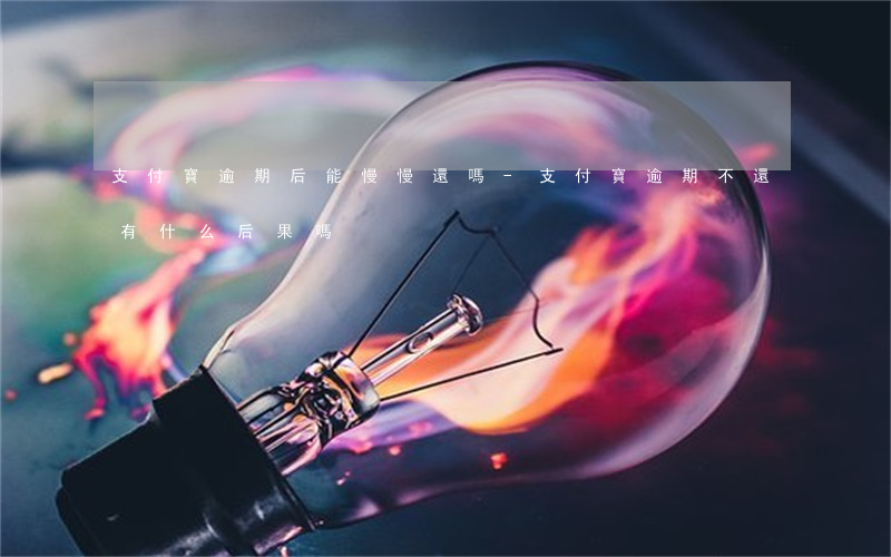 支付寶逾期后能慢慢還嗎-支付寶逾期不還有什么后果嗎