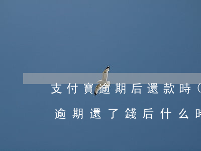 支付寶逾期后還款時(shí)間段(支付寶逾期還了錢后什么時(shí)候可以再用)