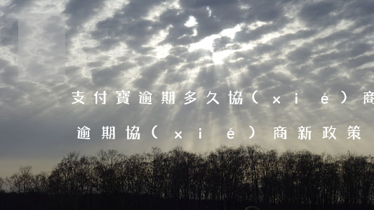 支付寶逾期多久協(xié)商最好 支付寶逾期協(xié)商新政策