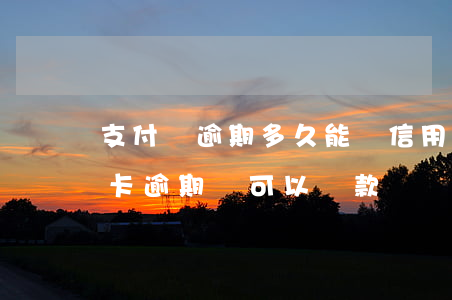 支付寶逾期多久能開信用卡(支付寶逾期信用卡逾期還可以貸款嗎?)