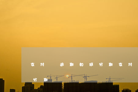 支付寶逾期如何分期(支付寶花唄逾期了怎么分期)