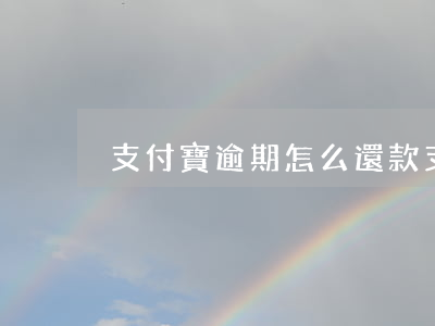 支付寶逾期怎么還款（支付寶想我逾期）