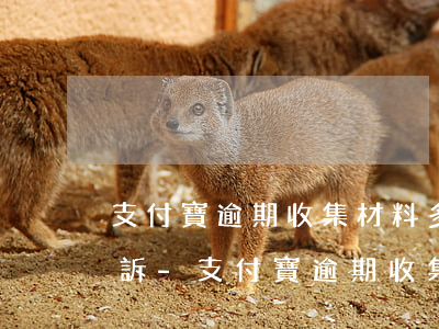 支付寶逾期收集材料多久會(huì)被起訴-支付寶逾期收集材料多久會(huì)被起訴呢