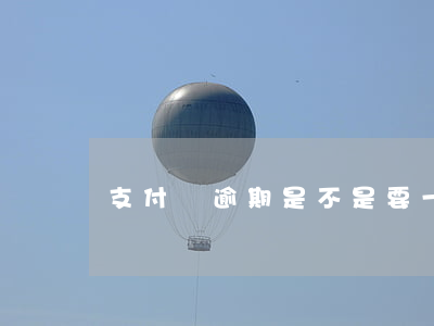 支付寶逾期是不是要一次性還清-