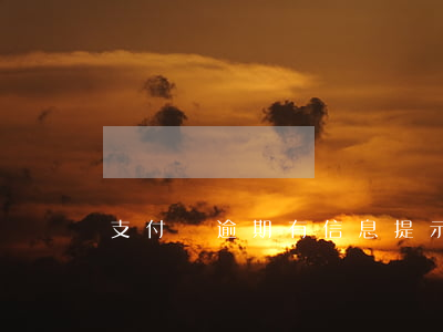 支付寶逾期有信息提示嗎