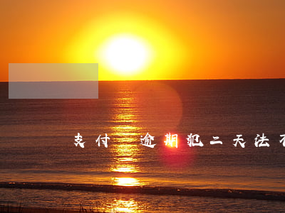 支付寶逾期犯二天法不 支付寶逾期六天
