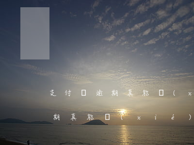 支付寶逾期真能協(xié)商嗎(支付寶逾期真能協(xié)商嗎)