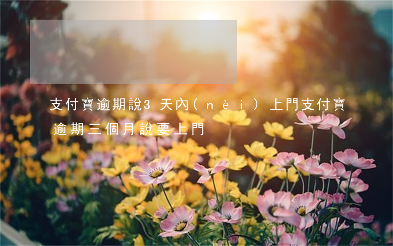 支付寶逾期說3天內(nèi)上門 支付寶逾期三個月說要上門