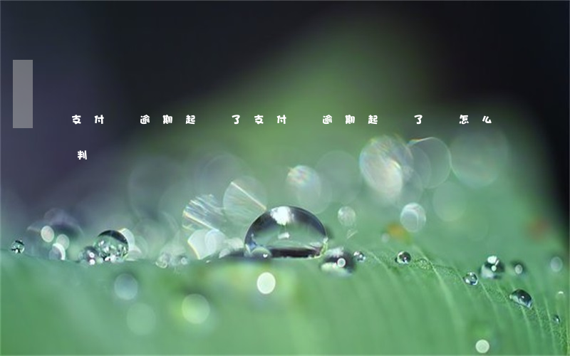 支付寶逾期起訴了(支付寶逾期起訴了會怎么判決)