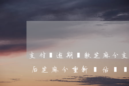 支付寶逾期還款芝麻分(支付寶逾期記錄消除后芝麻分重新評估時間)