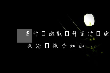 支付寶逾期郵件(支付寶逾期郵件發(fā)失信審核告知函)