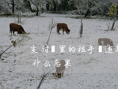 支付寶里的租手機逾期 支付寶租手機不還有什么后果