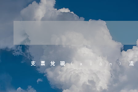 支票兌現(xiàn)流程