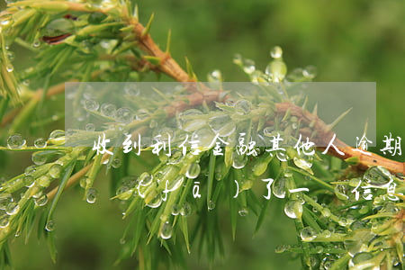 收到利信金融其他人逾期起訴短信 利信金融發(fā)了一條信息