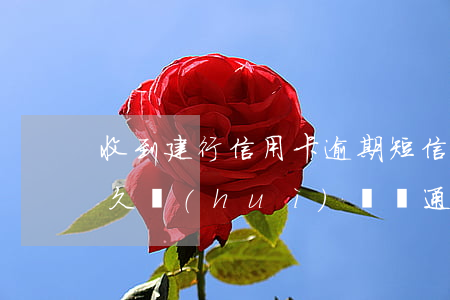 收到建行信用卡逾期短信(建行信用卡逾期多久會(huì)電話通知聯(lián)系人)