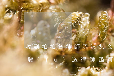 收到拍拍貸律師函該怎么辦(拍拍貸借款逾期發(fā)送律師函可是我不認(rèn)識)