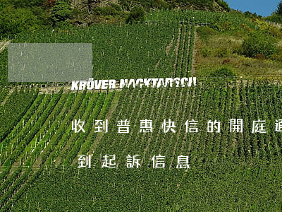 收到普惠快信的開庭通知（普惠快信逾期了收到起訴信息）