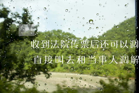 收到法院传票后还可以调解吗(法院没下传票直接叫去和当事人调解咋回事)