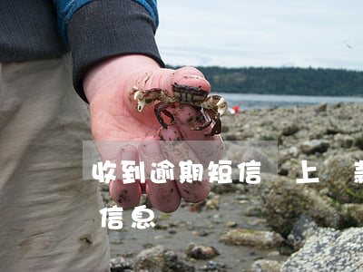 收到逾期短信馬上還款了（欠款逾期收到好多信息）