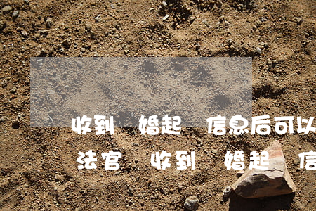 收到離婚起訴信息后可以聯(lián)系法官嗎(收到離婚起訴信息后多久開庭)