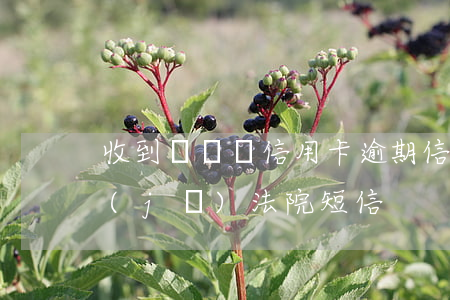 收到電話說信用卡逾期（信用卡逾期收到座機(jī)法院短信）