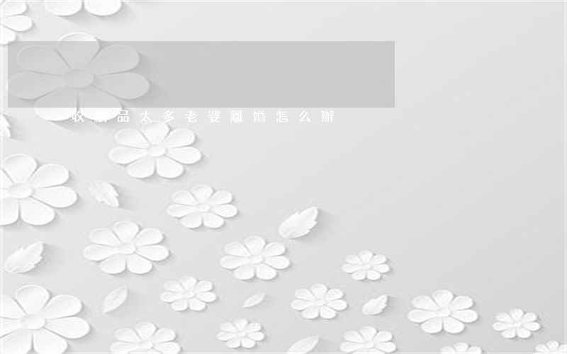 收藏品太多老婆離婚怎么辦