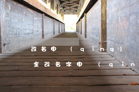 改名申請(qǐng)書(shū)范文大全(改名字申請(qǐng)書(shū))