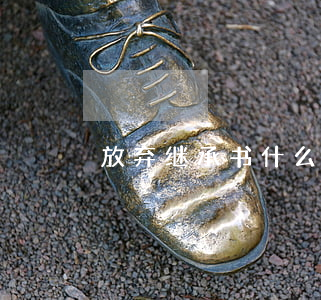 放弃继承书什么写
