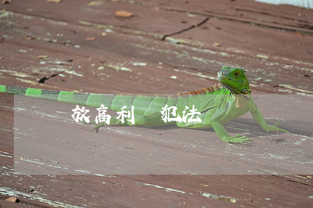 放高利貸犯法嗎
