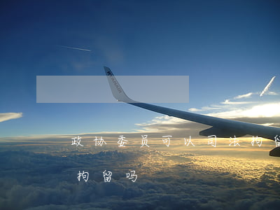 政协委员可以司法拘留吗(政协委员可以直接拘留吗)