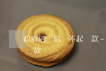 政府融資后還不起貸款-政府融資后還不起貸款