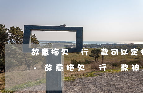 故意拖欠銀行貸款可以定性為是刑事案件嗎-故意拖欠銀行貸款被起訴
