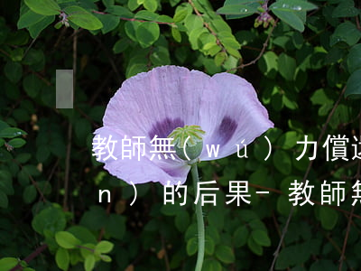 教師無(wú)力償還信用卡20萬(wàn)的后果-教師無(wú)力償還信用卡20萬(wàn)的后果是什么