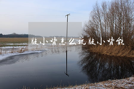 敲小背怎么玩(敲小背能隨便摸嗎)
