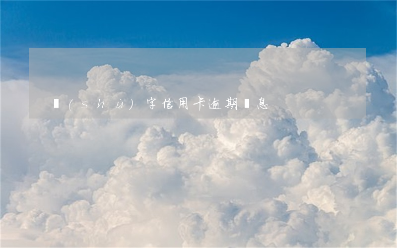 數(shù)字信用卡逾期無息