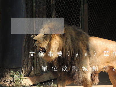 文化事業(yè)單位改制(文化事業(yè)單位改制 城鎮(zhèn)土地使用稅)