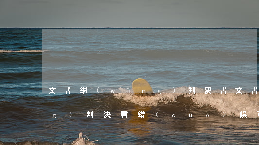文書網(wǎng)判決書(文書網(wǎng)判決書錯(cuò)誤可以修改嗎)