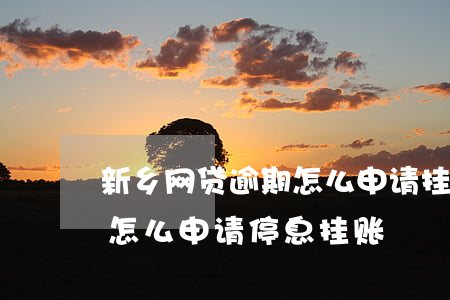 新乡网贷逾期怎么申请挂账停息(网贷还不上怎么申请停息挂账)