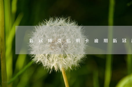 新冠肺炎信用卡逾期(新冠肺炎最近通報)