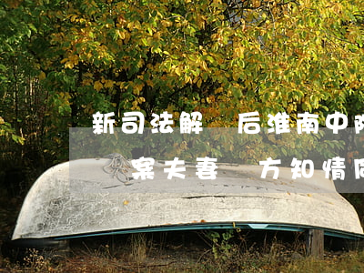 新司法解釋后淮南中院首判夫妻股權轉讓糾紛案 夫妻雙方知情同意處分股權，應共同擔債