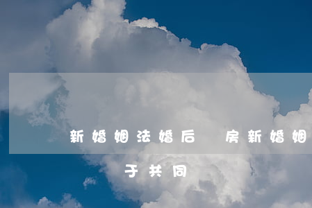 新婚姻法婚后買房(新婚姻法婚后買房父母出錢屬于共同財產嗎)