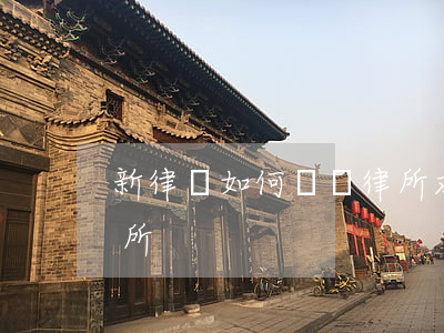 新律師如何選擇律所(求新律師事務(wù)所)