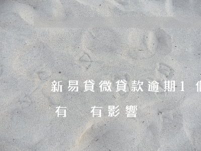新易貸微貸款逾期1個月(小贏易貸逾期一天有沒有影響)